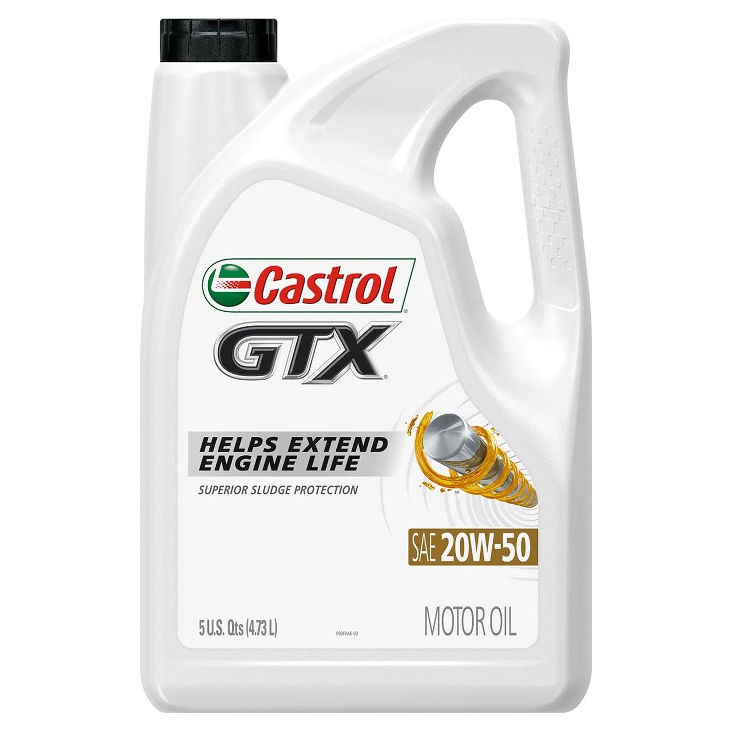 20W-50 Conventional Motor Oil, 5 Quarts Q97538