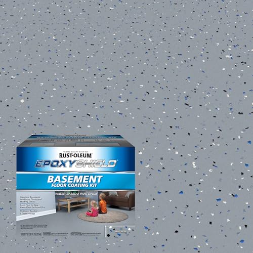 Gray Satin Epoxy Floor Coating Kit, Gallon C519101