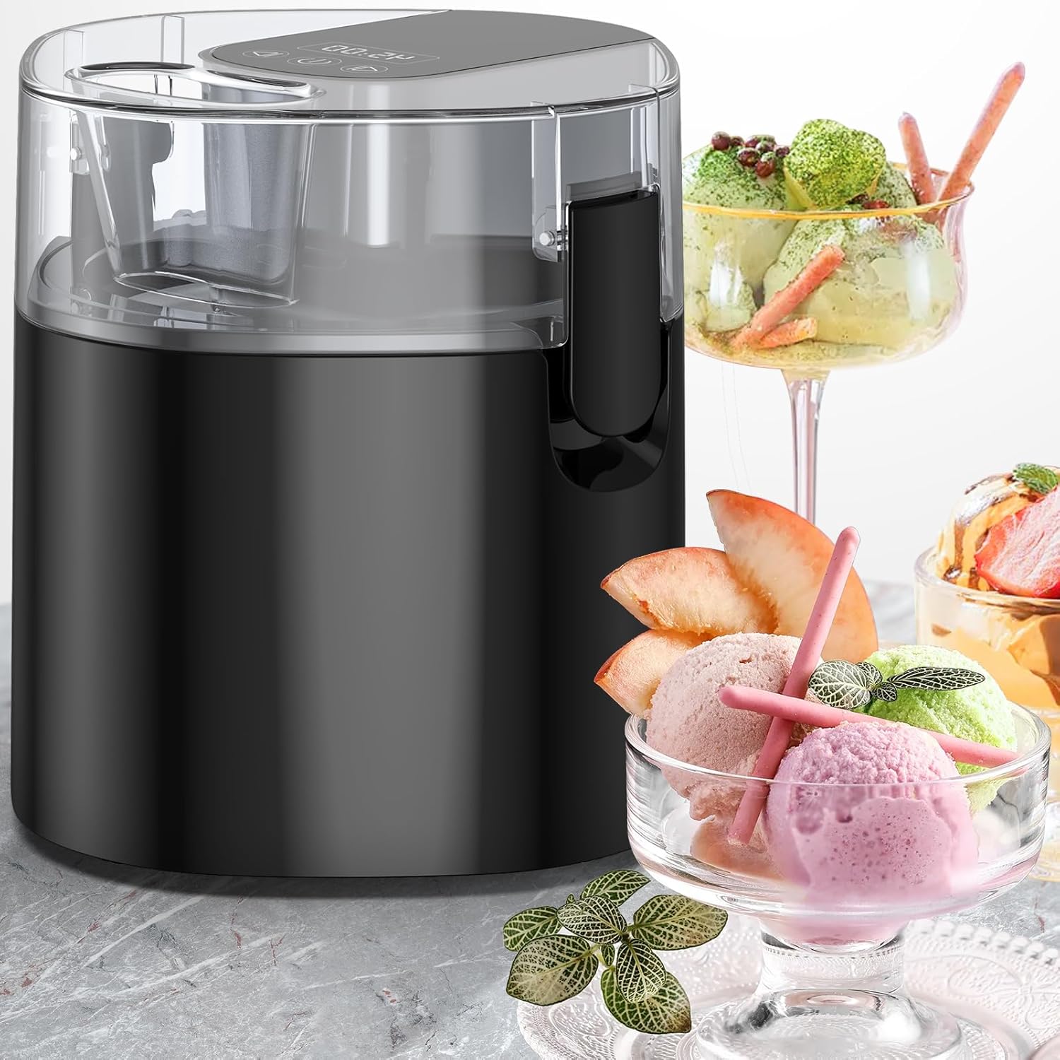 1.58 Quart Ice Cream Maker Machine with Double-Insulated Freezer Bowl P855695