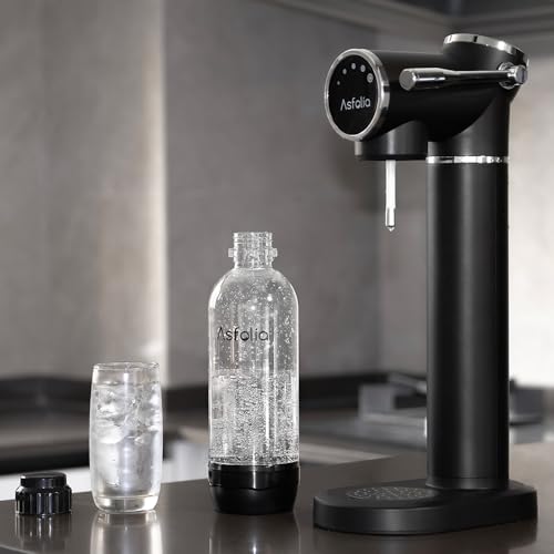 Black Stainless Sparkling Water Maker with 3 Carbonation Bottles R518287
