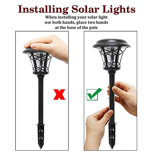 6 Pack Solar Powered Pathway Lights, Warm White B74254