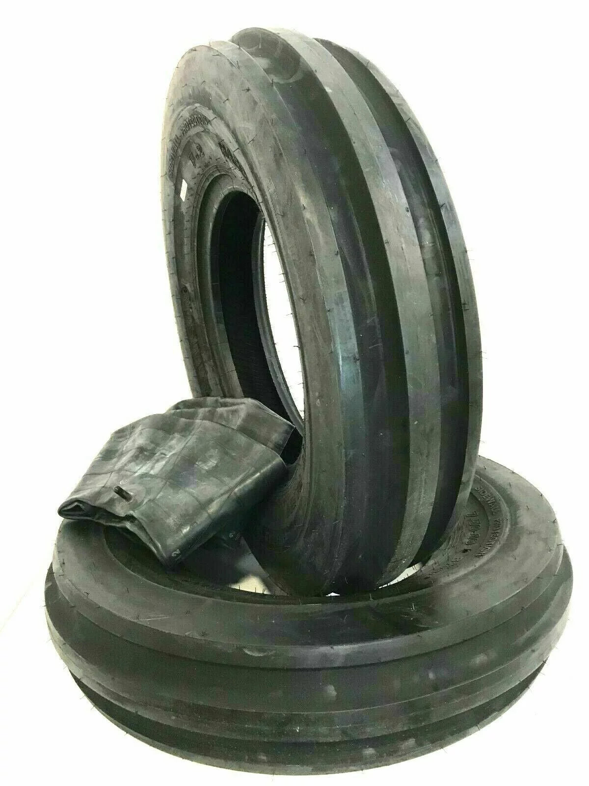 Two 750-16 Heavy Duty Tractor Tires with Tubes T809