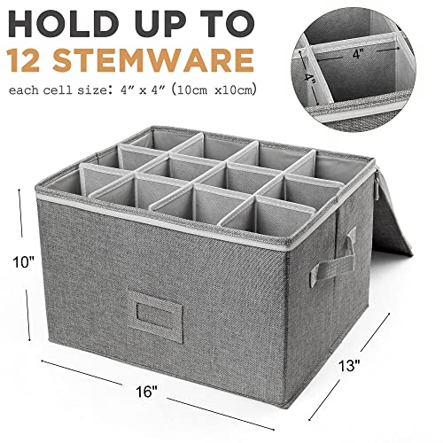 Beige Hard Shell Cup and Mug Storage Box with Dividers & Handles D90001