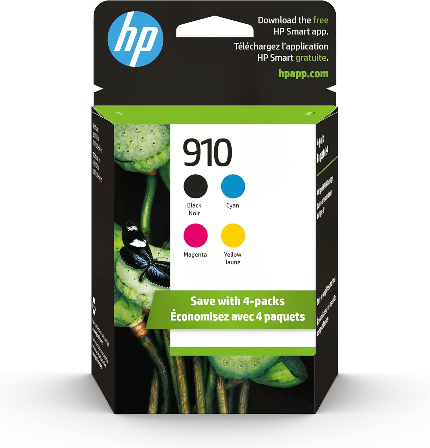 Black, Cyan, Magenta, Yellow Ink Cartridges (4-pack) W80807