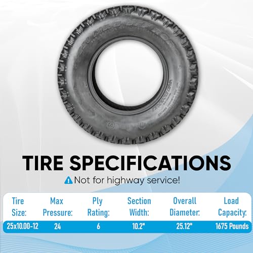 25x10.00-12 All Terrain ATV/UTV Tire F319