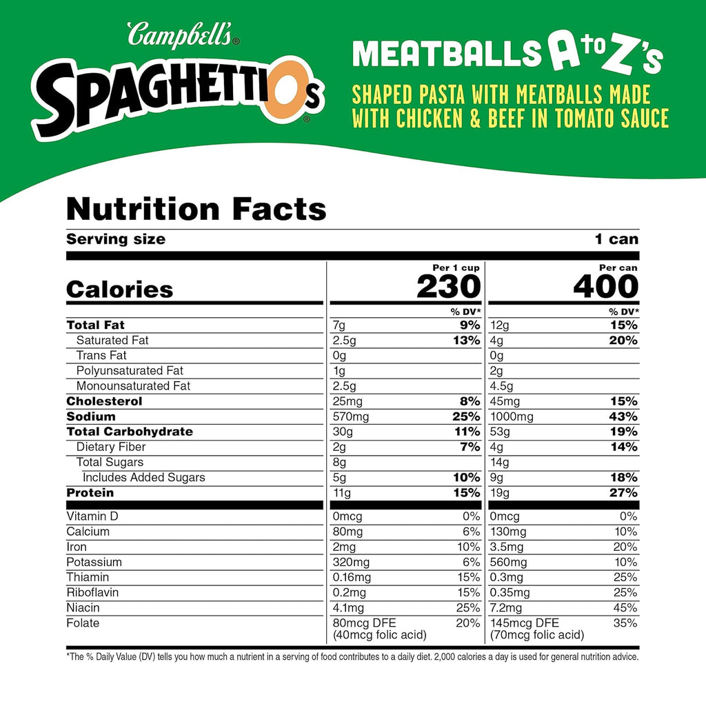 15.6 oz Canned Pasta with Meatballs (Pack of 12) O127