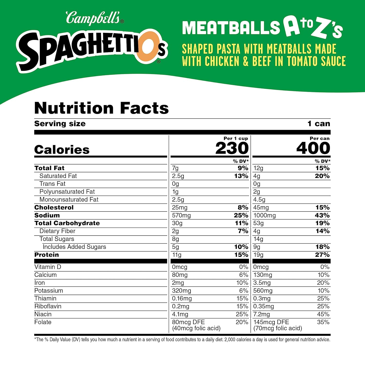 15.6 oz Canned Pasta with Meatballs (Pack of 12) O127