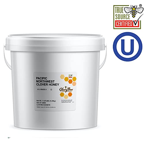 Organic Clover Raw Honey, 186.72 Ounce Bulk Pail Y8131