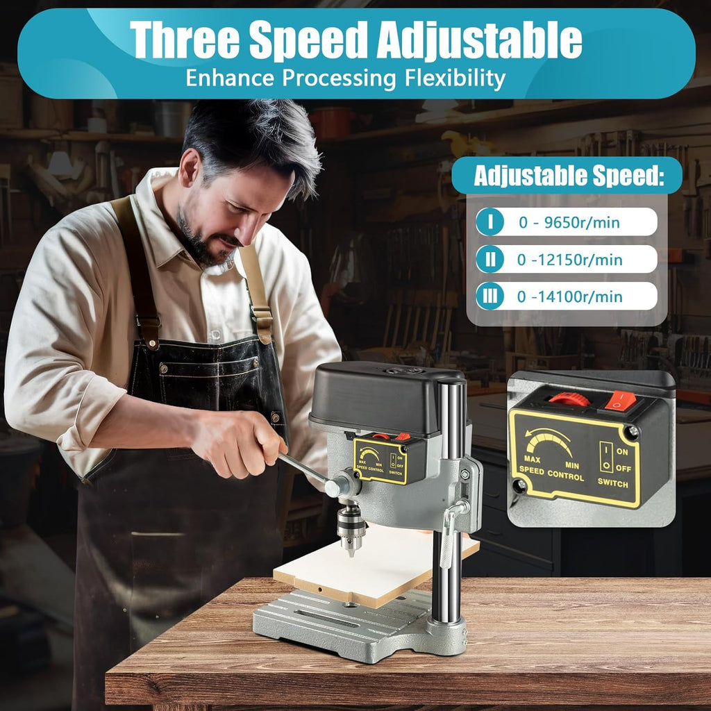 3-Speed Adjustable Benchtop Drill Press S362363