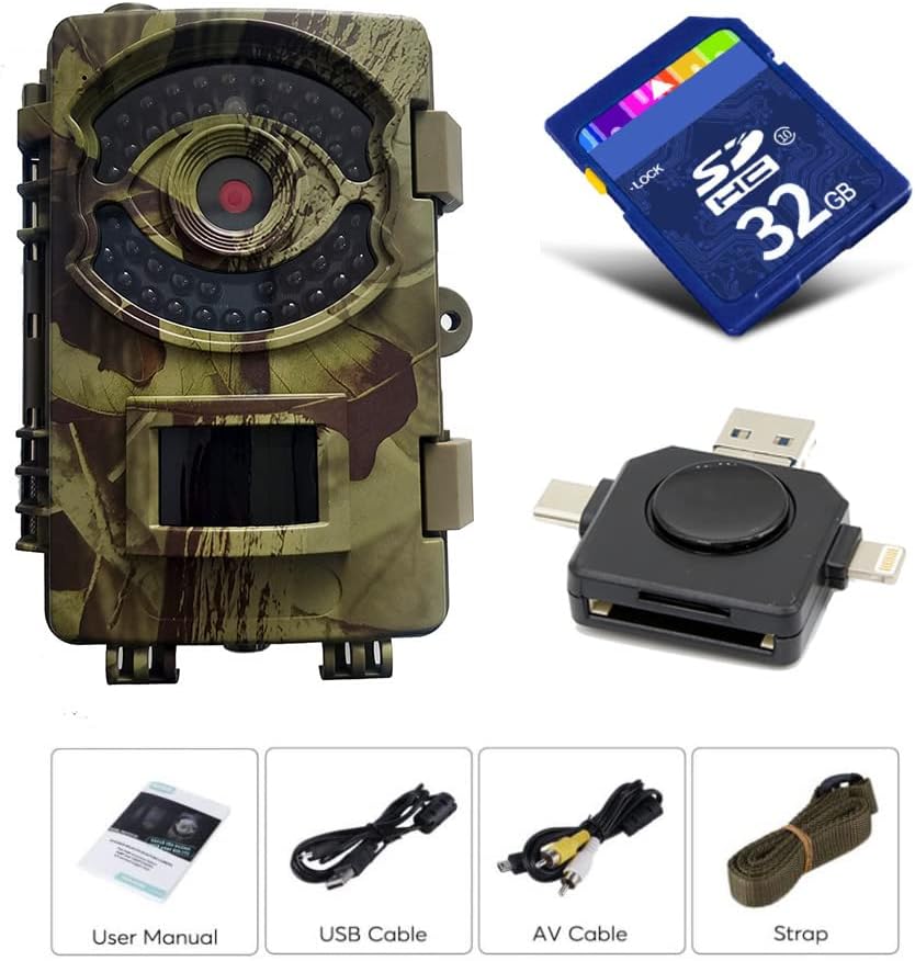 4K Night Vision Motion Activated Trail Camera with 32GB Card V49161
