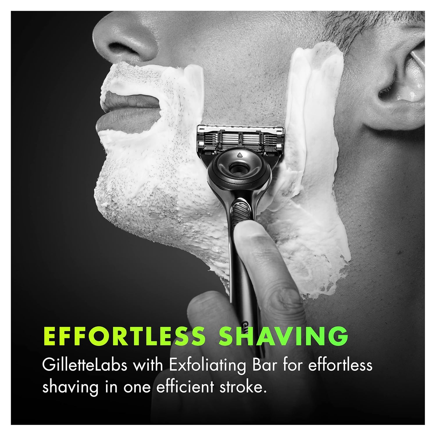 Razors with Exfoliating Bar, Shaving Kit, Includes 1 Handle, 4 Razor Blade Refills, 1 Premium Magnetic Stand A215543