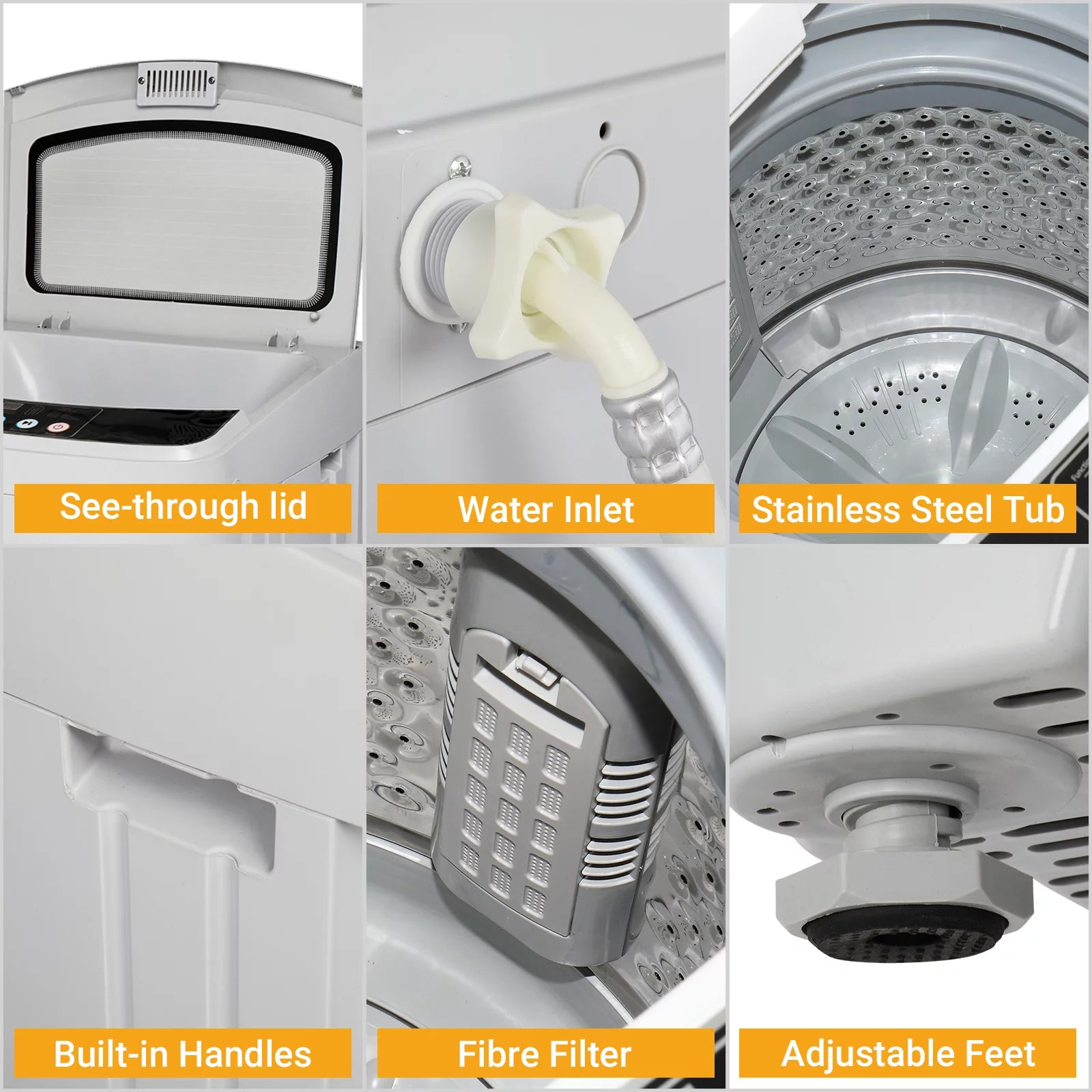 13lbs Portable Washing Machine with Spin Dryer N92488