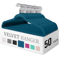 50 Pack Black Rubber Coated Plastic Hangers I714164