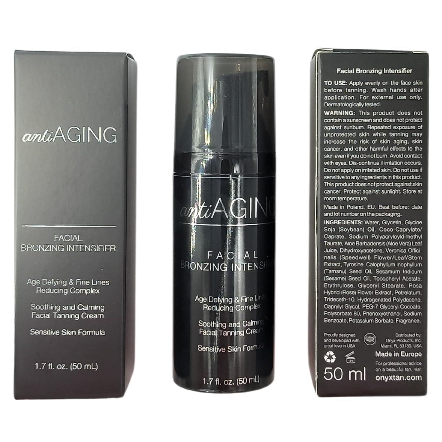 Onyx Anti-Aging Face Tanning Lotion E47930