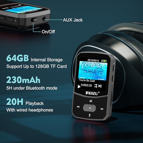 64GB Bluetooth MP3 Player with FM Radio M593542