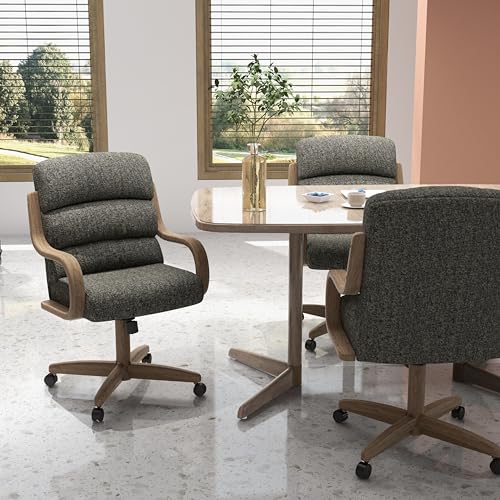 2 Set of Caster Swivel Tilt Dinning Chairs with Metal Frame R439189