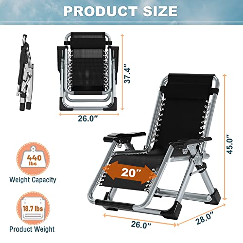 Zero Gravity Folding Lounge Chair with Removable Cushion N486426