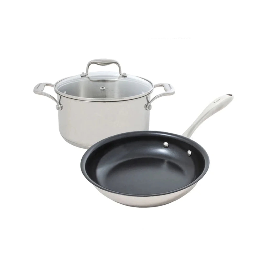 10-Piece Non-Stick Stainless Steel Cookware Set U3406