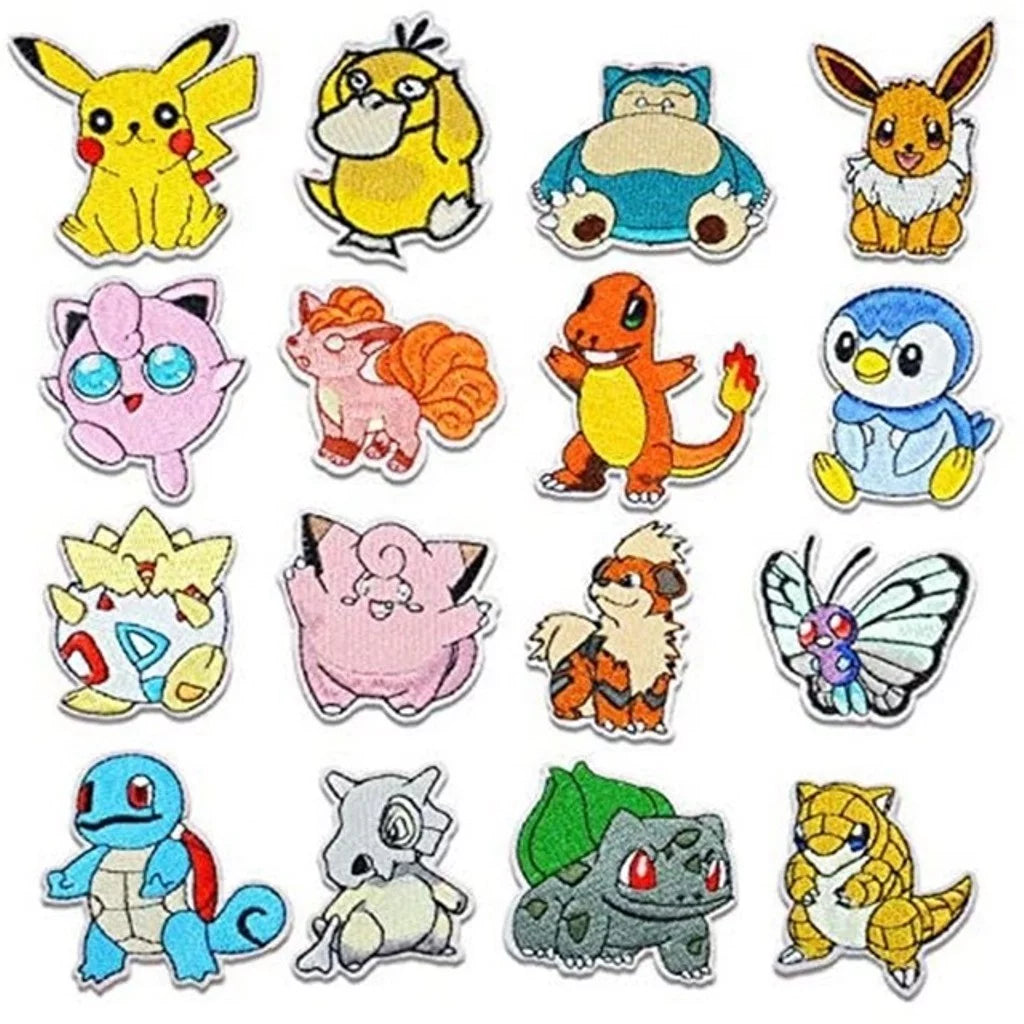 Set of 16 Embroidered Iron On Patch X8450