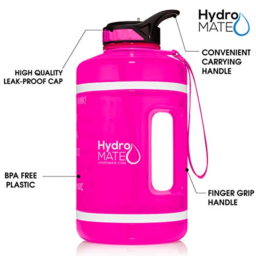 64 oz BPA Free Reusable Water Bottle with Straw and Handle A36869
