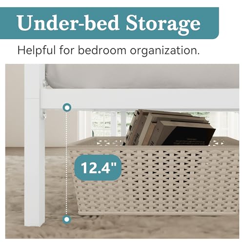 Full Size White Canopy Bed Frame Z1244