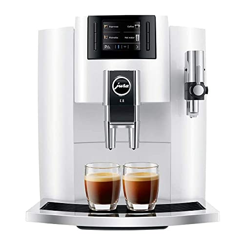 Piano White Automatic Espresso Machine with Glass Milk Container L866969