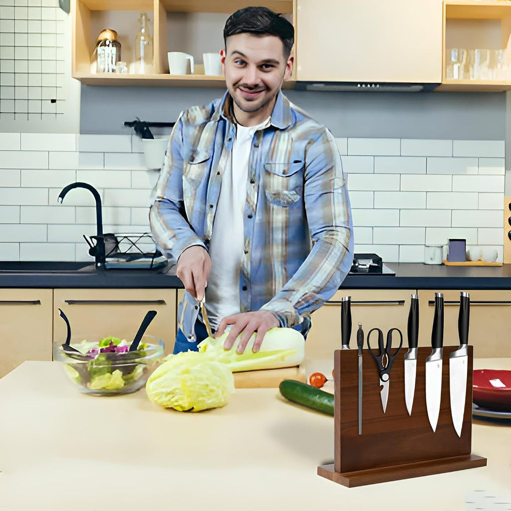 Wooden Magnetic Knife Holder E77630