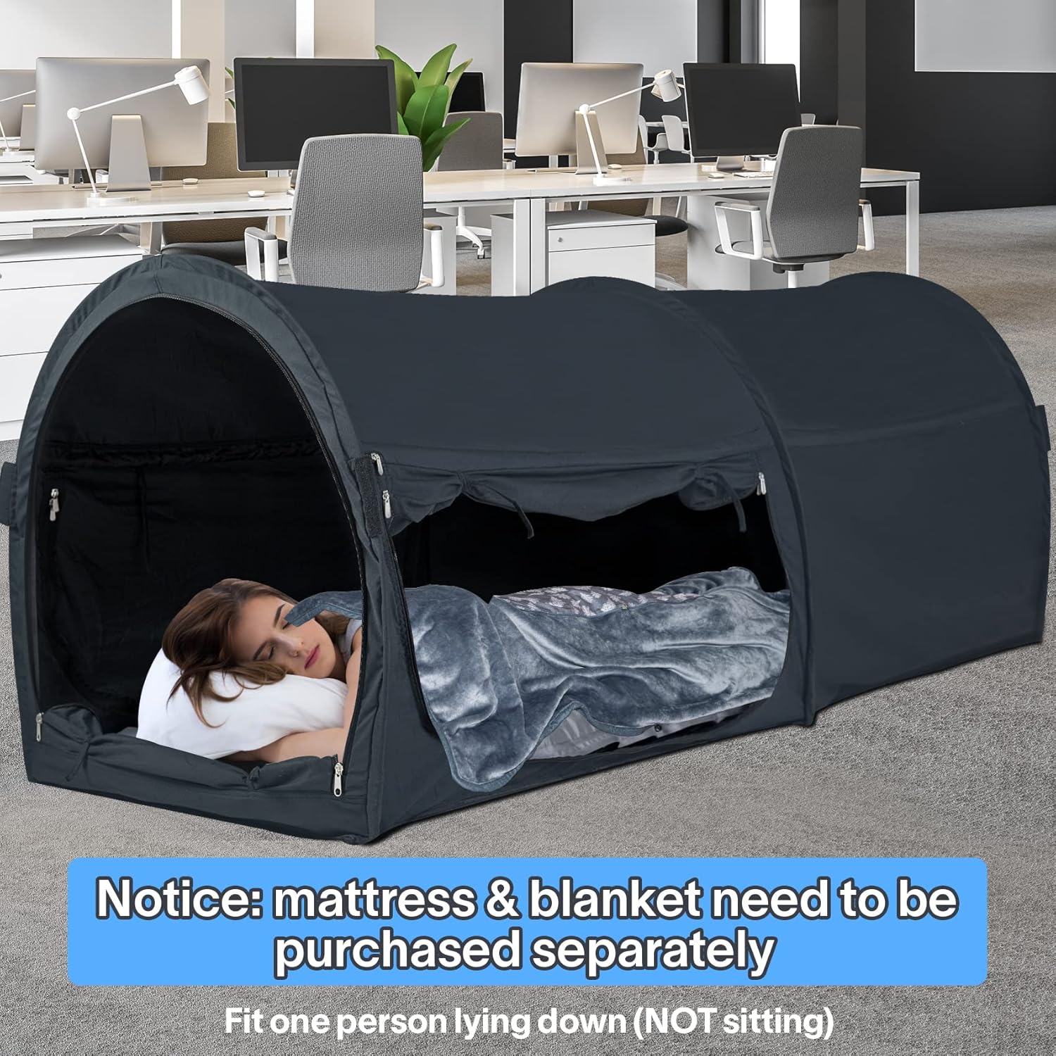 Grey Pop Up Portable One Person Bed Tents 75”x28”x31”H D86754