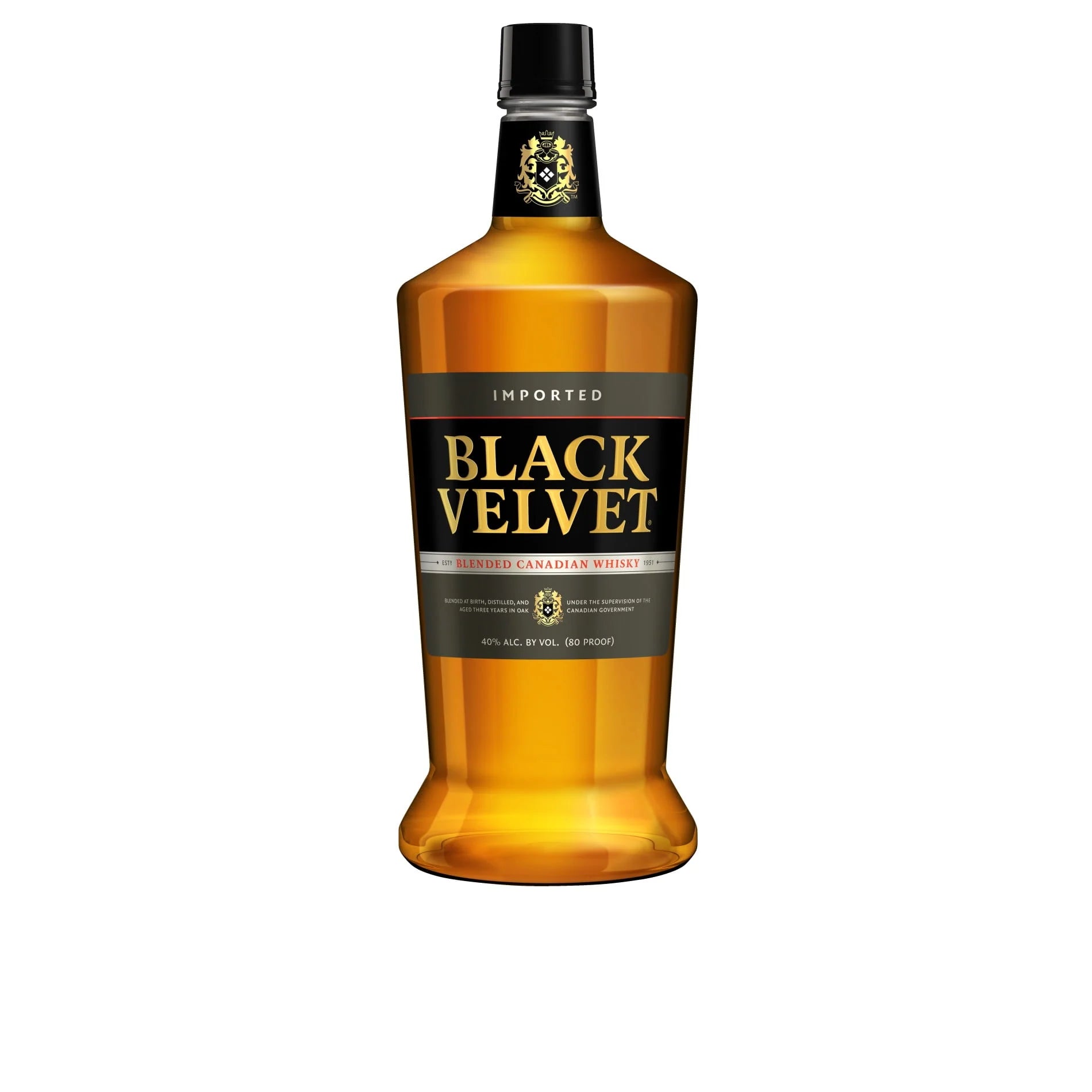 Black Velvet Canadian Whisky Aged 3 YR, 1.75 L PET Bottle, 40% ABV R65829