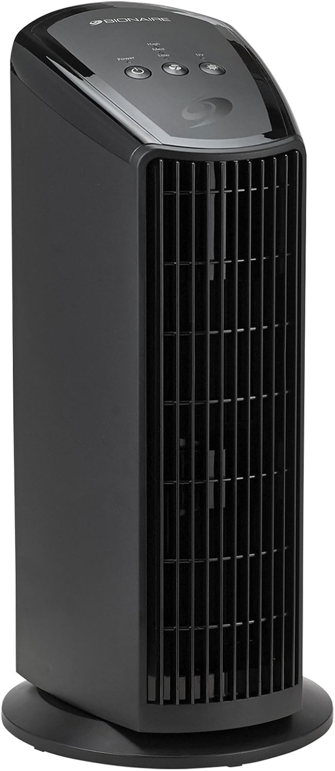 Black Mini Tower Air Purifier with Permanent Filter I891