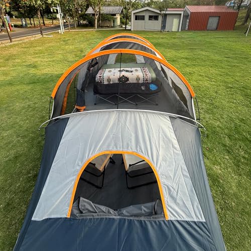 12-Person 3 Room Waterproof Windproof Family Tent with Carry Bag M836