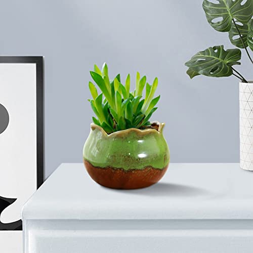 4×3 inch Ceramic Mini Plant Pots with Drainage White K567