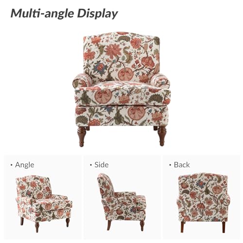 Accent Chair with Wood Legs and Removable Cushion G21973