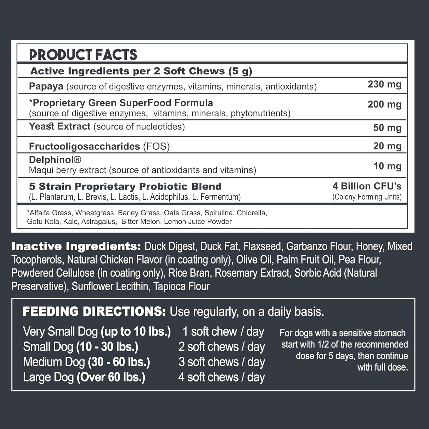 Probiotics for Dogs with Natural Digestive Enzymes, 4 Bill CFUs/2 Soft Chews, 60 Count X96885