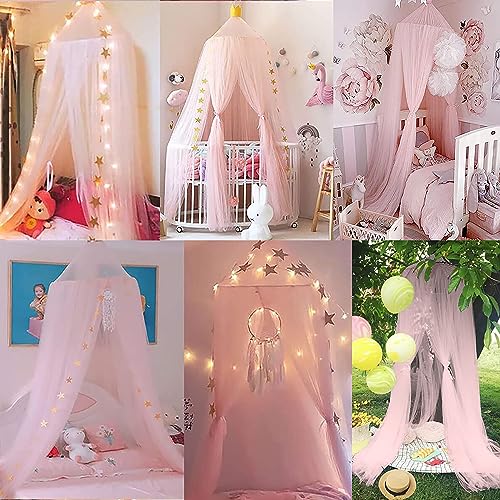 Blue Round Dome Bed Canopy with Lights K30985