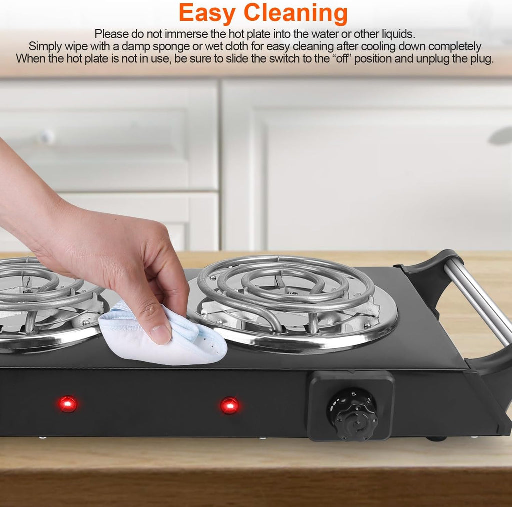 2000W Portable Double Coil Electric Hot Plate B7435