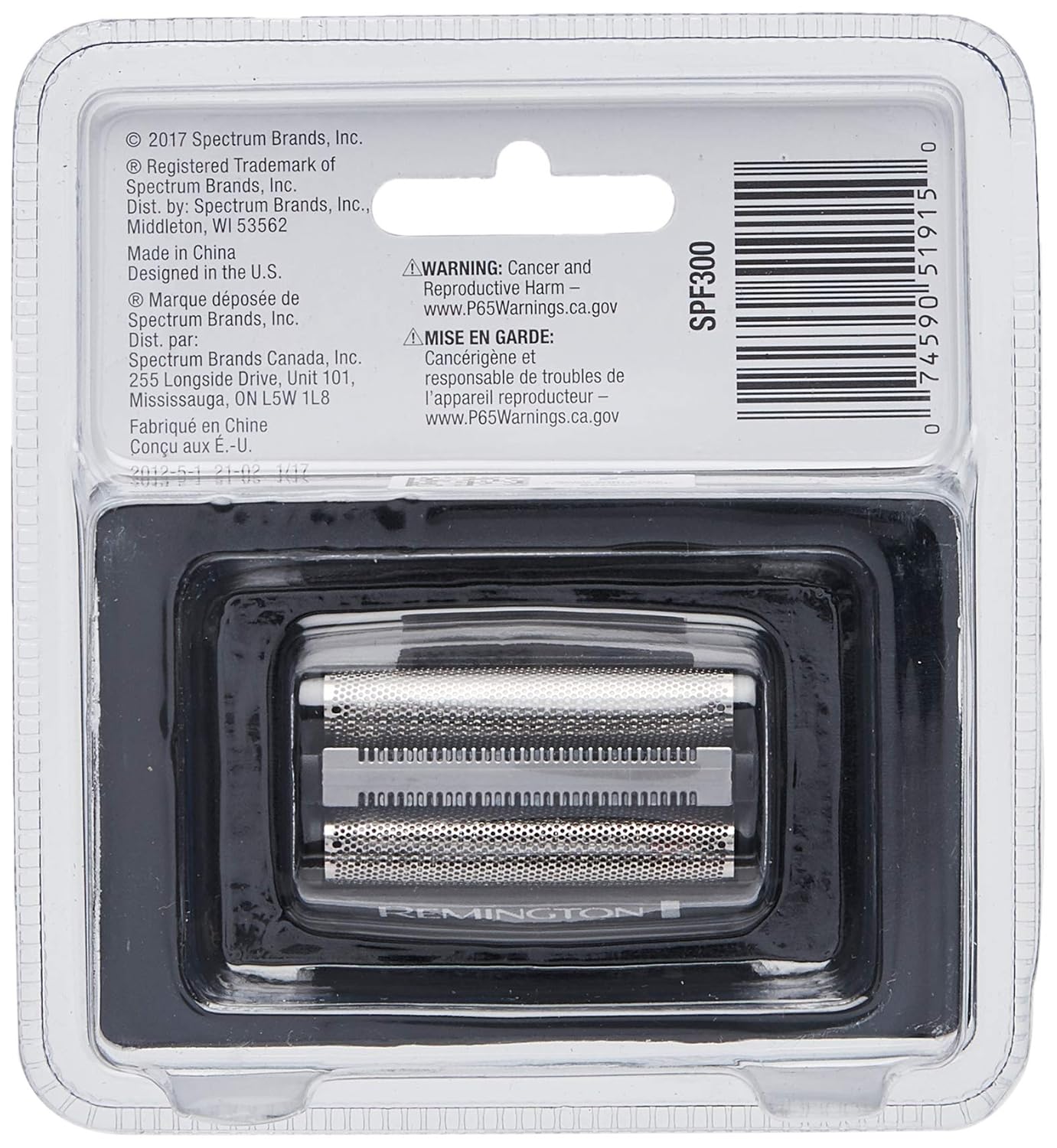 Men's Electric Foil Razor with Replacement Screen and Replacement Cutters D36599