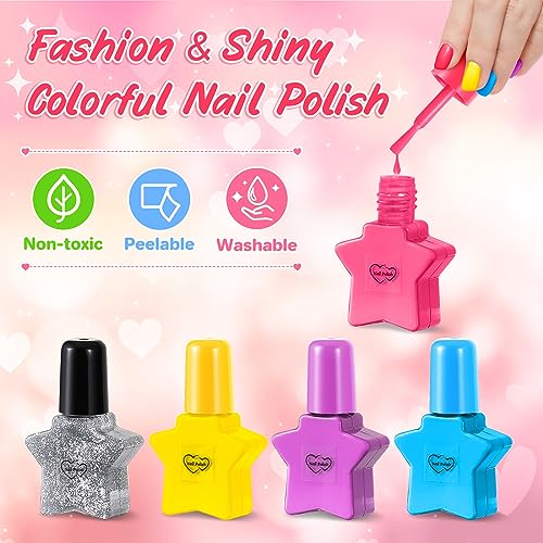 Nail Polish Kit with Pink Nail Dryer E69280