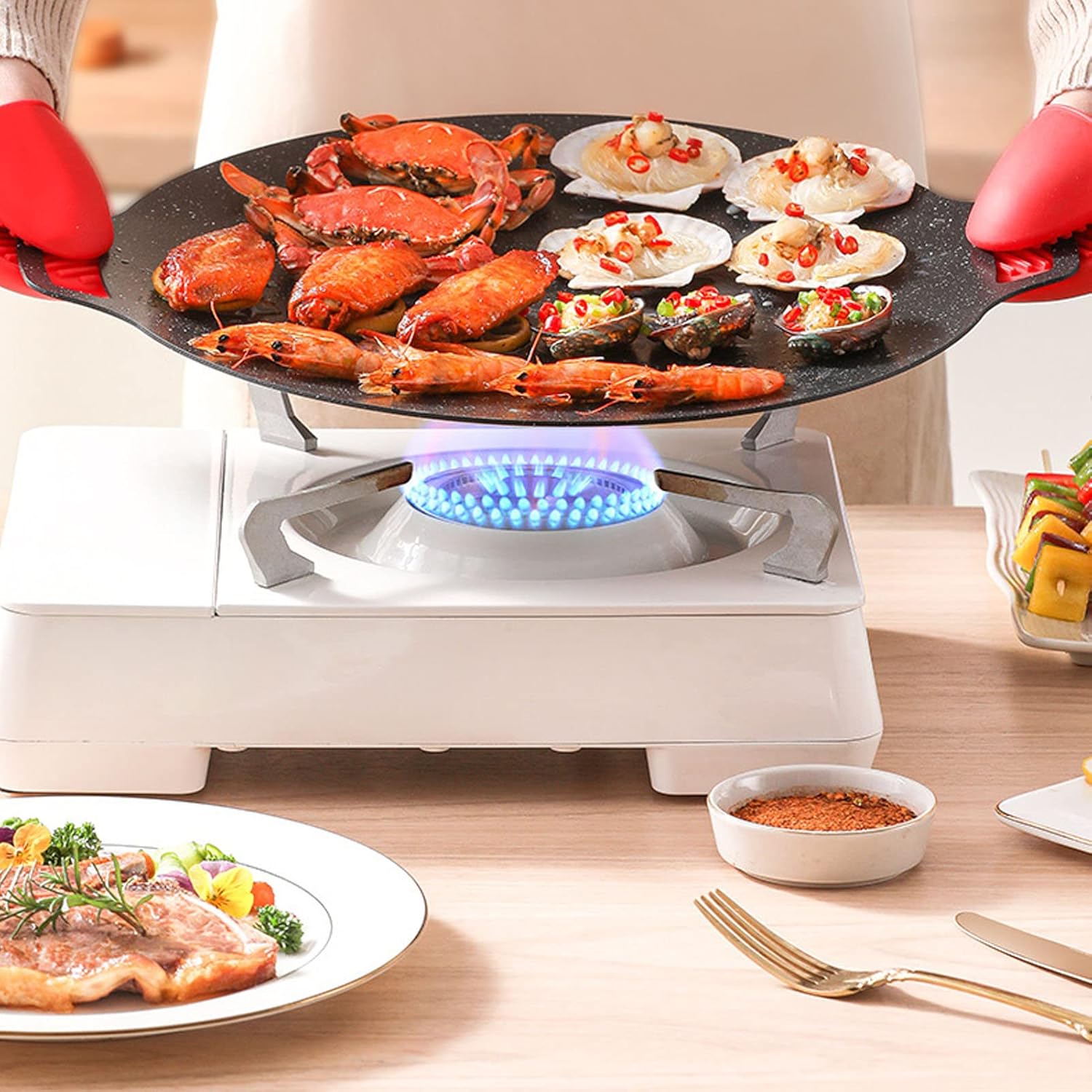 Non Stick Circular Korean Bbq Grill Pan (30cm) N507035