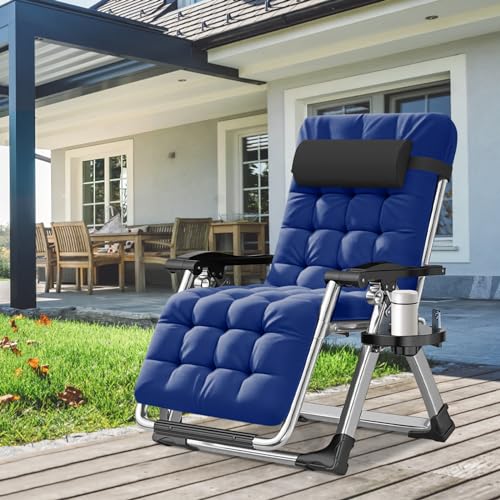 Zero Gravity Folding Lounge Chair with Removable Cushion N486426
