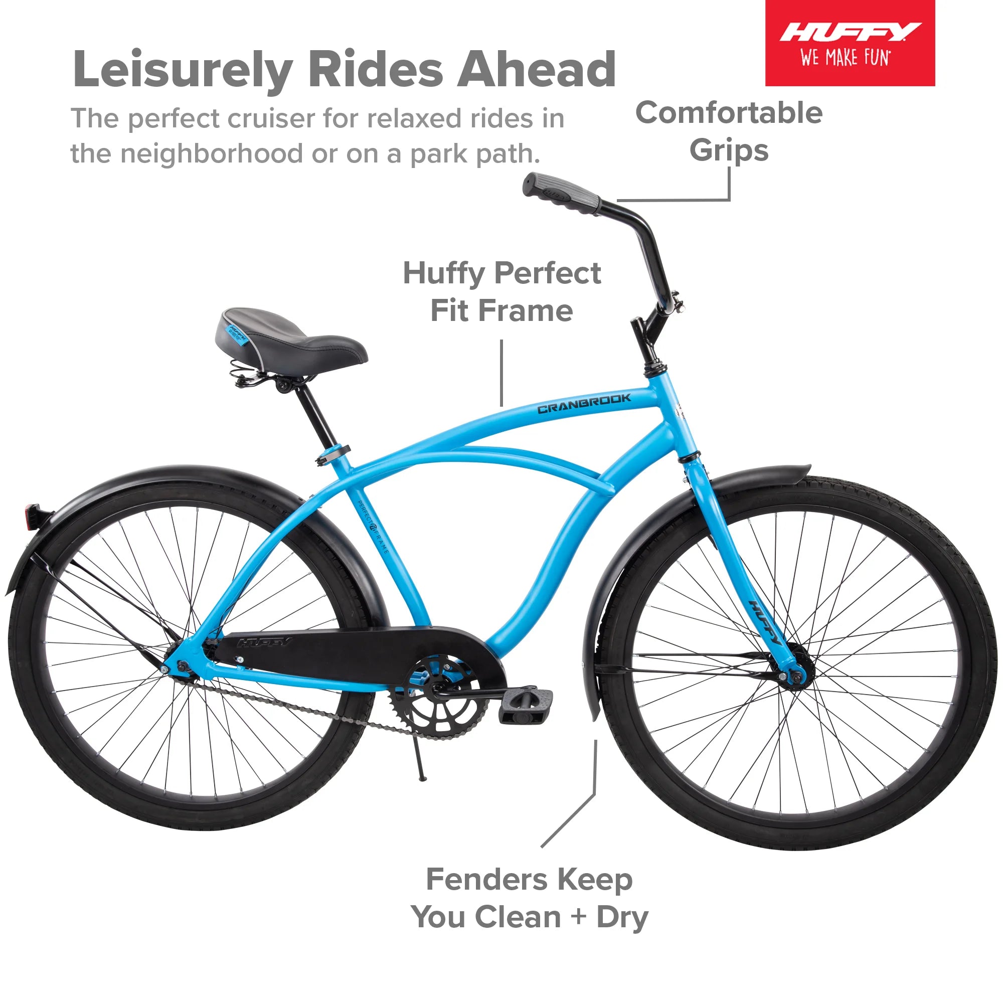 26" Matte Blue Men's Comfort Cruiser Bike D2487