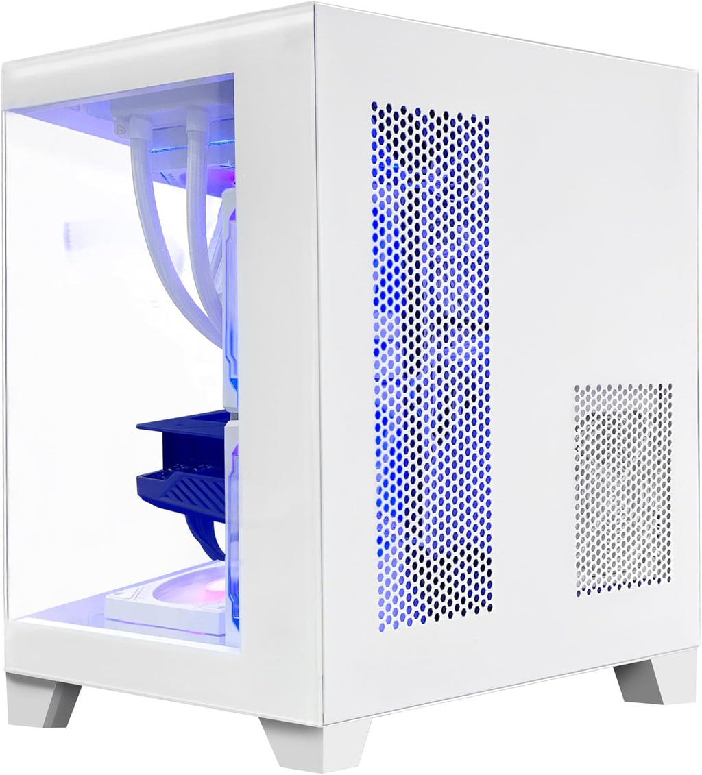 White Gaming PC Desktop with AMD Ryzen 5 5600G RX 6650 XT 8GB 32GB DDR4 RAM 1TB M.2 PCIE SSD 240mm AIO Windows 11 Pro Y609143