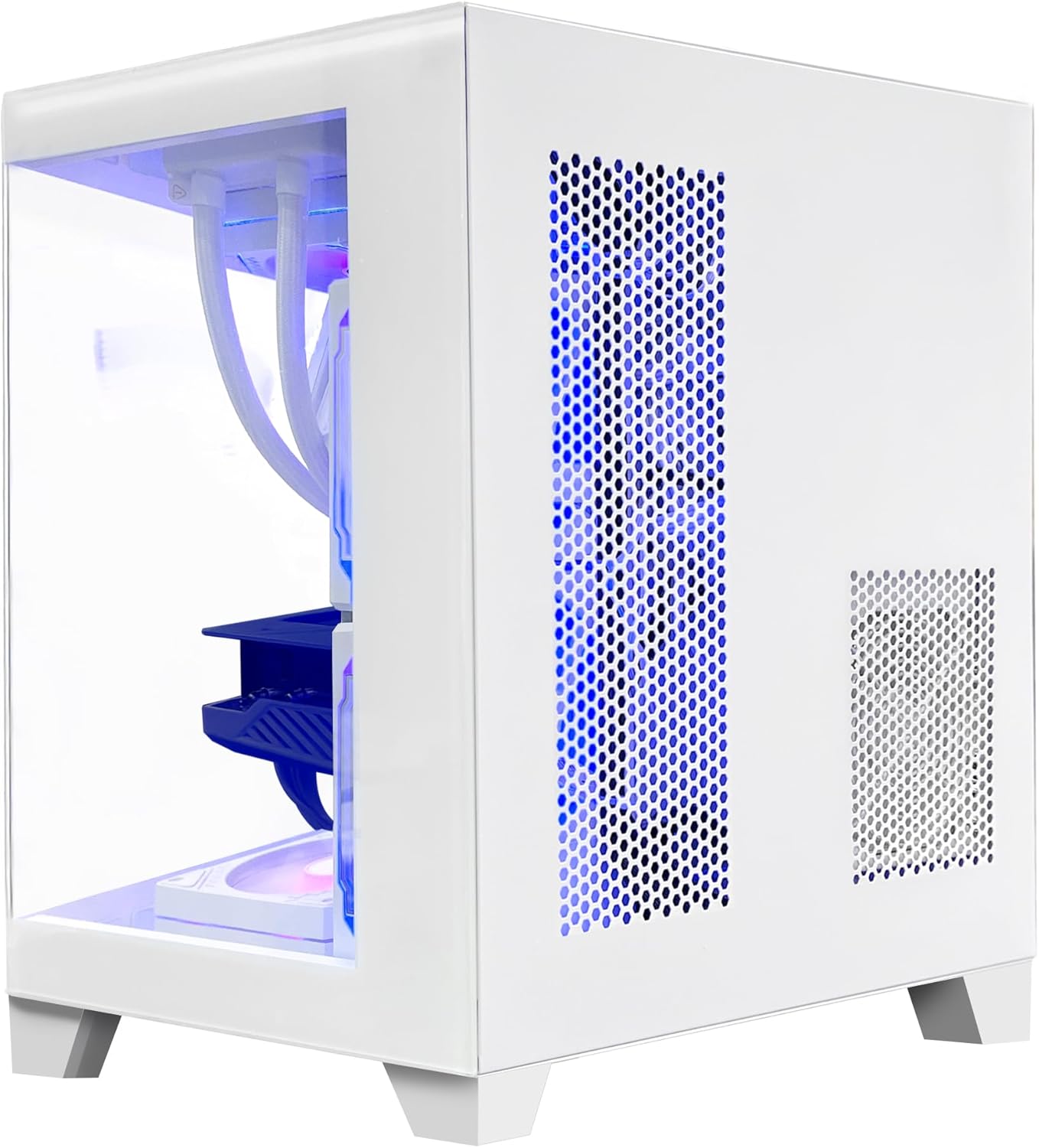 White Gaming PC Desktop with AMD Ryzen 5 5600G RX 6650 XT 8GB 32GB DDR4 RAM 1TB M.2 PCIE SSD 240mm AIO Windows 11 Pro Y609143