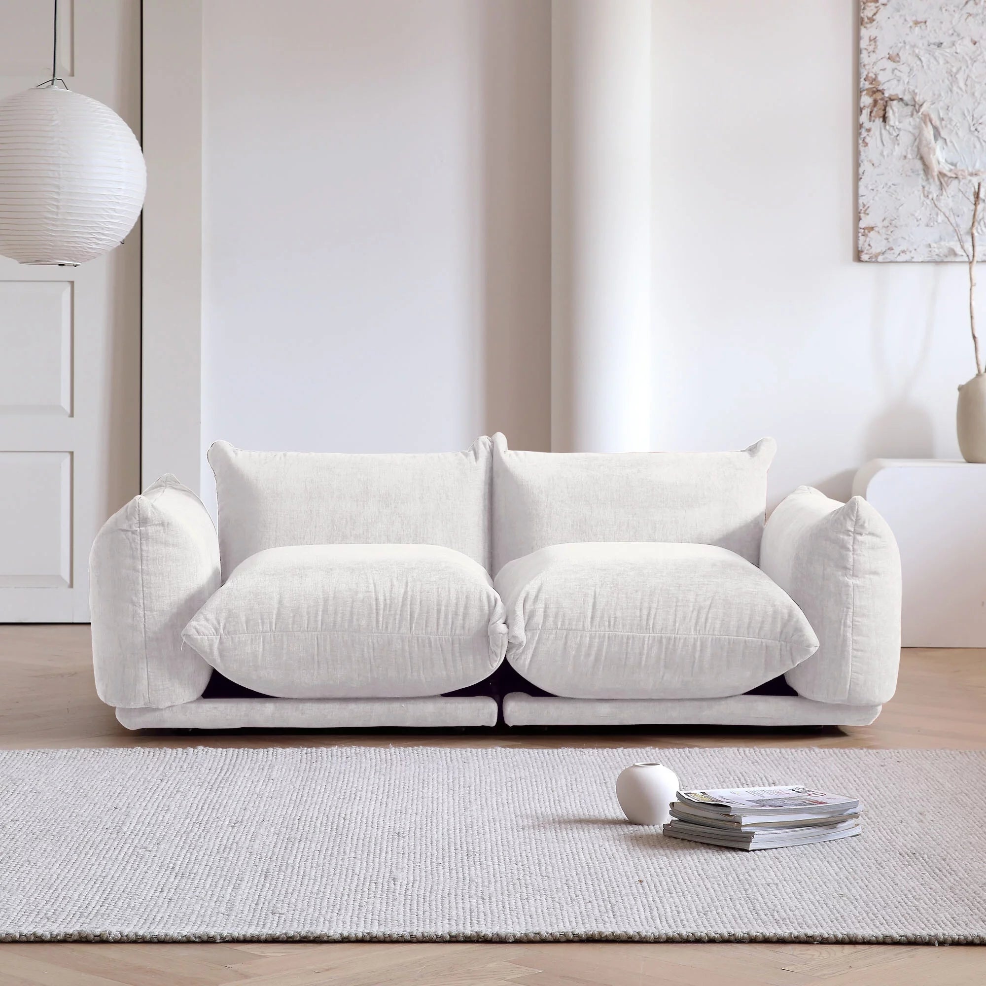 Beige Chenille Modular Sectional Sofa A347177