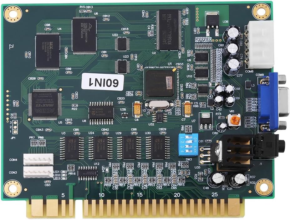 60 in 1 PCB Board Multi Game Board with VGA/CGA Output I6344