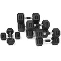 Rubber Encased Hex Dumbbells with Rubber Grip Contoured Handle L85525
