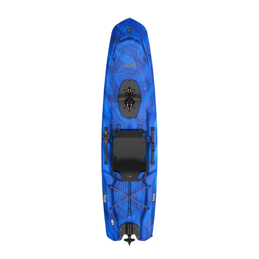 Sit-on-Top Recreational Pedal Kayak - 10 ft - Vapor Deep Blue/White V29004