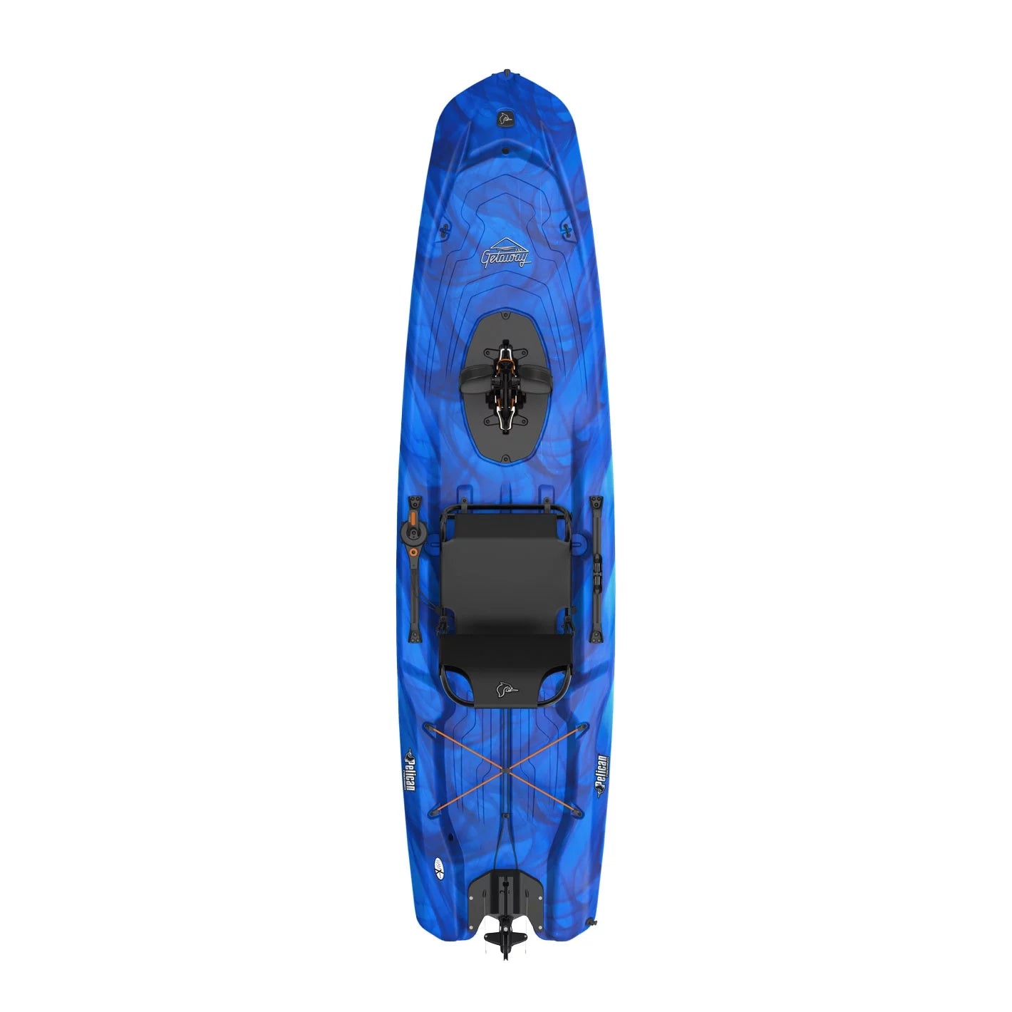 Sit-on-Top Recreational Pedal Kayak - 10 ft - Vapor Deep Blue/White V29004