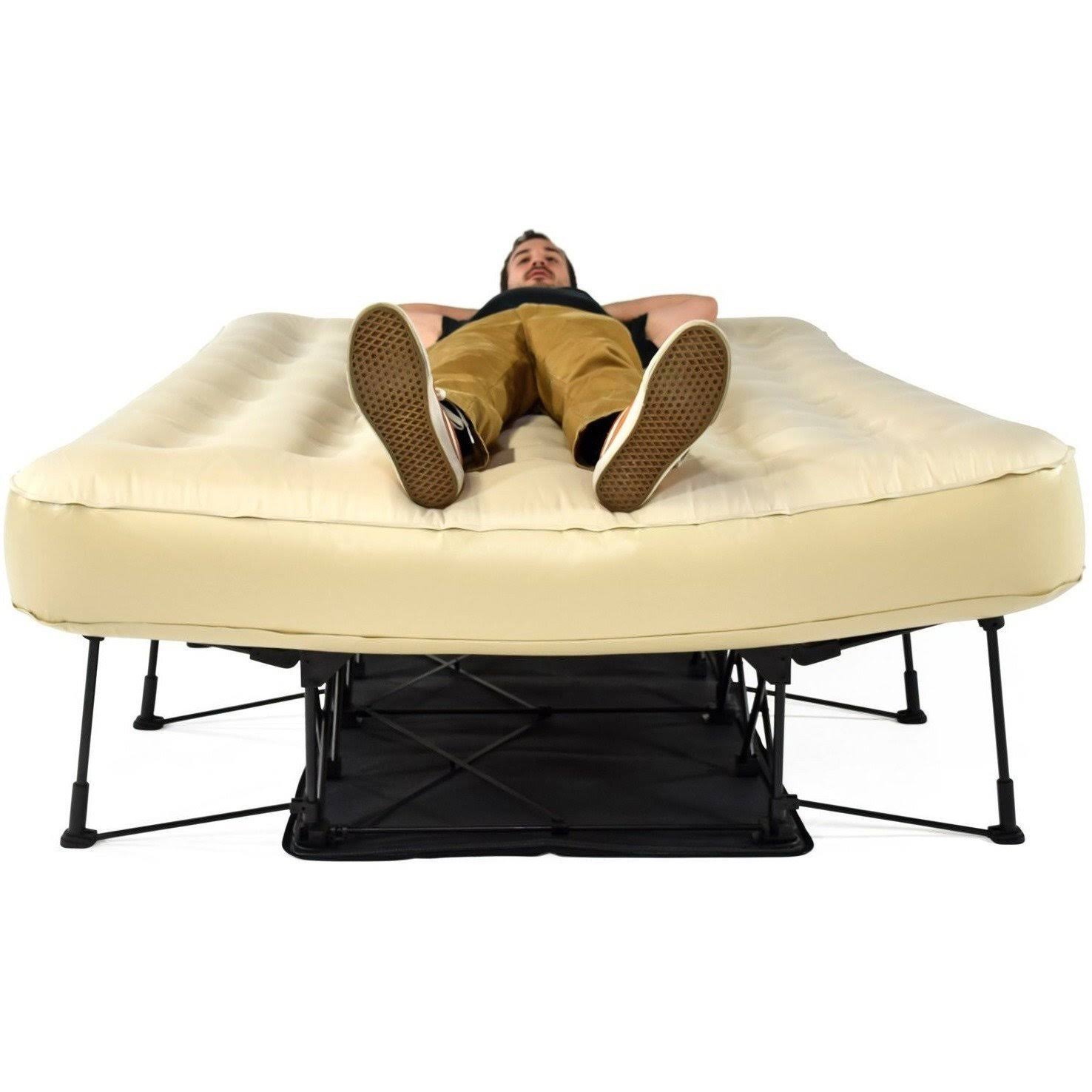 Queen Air Mattress with Frame and Rolling Case O22831