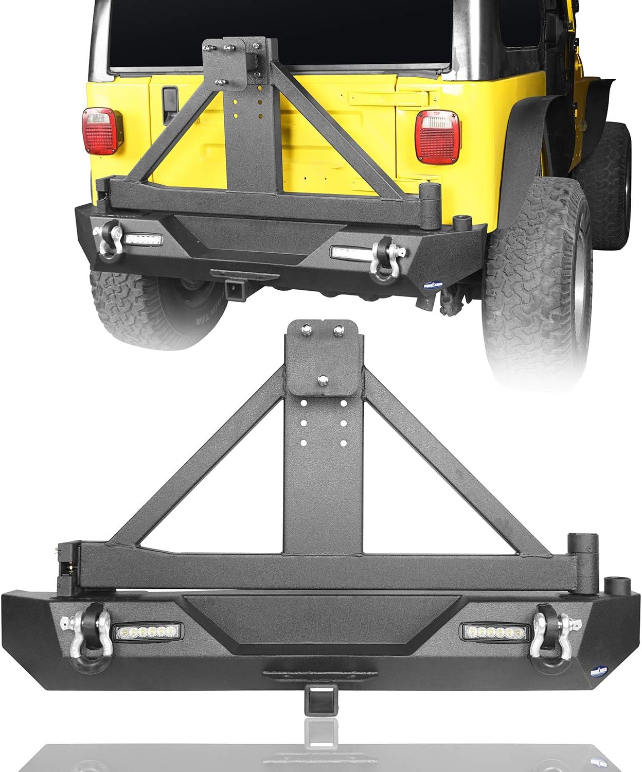 Steel Bumper with Tire Carrier and Receiver Hitch Z67898